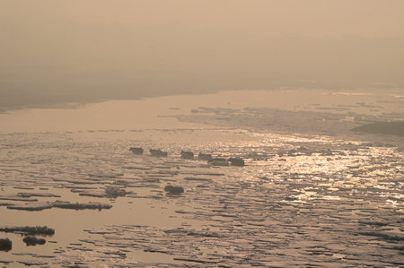 NEW DELHI INDIA OCTOBER 29 2024 A view of Yamuna River which is covered with foam from the discharge...