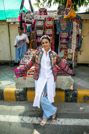 NEW DELHI INDIA OCTOBER 8 2024 Bollywood actor Manasi Parekh poses during an exclusive interview...