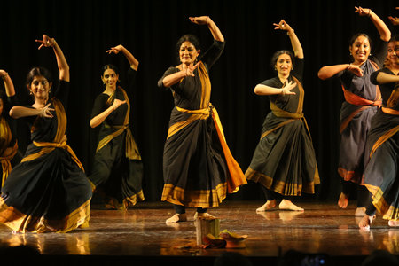 NEW DELHI INDIA OCTOBER 4 2024 Padma Shri awardee Geeta Chandran performs during an evening of dance...