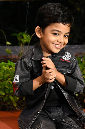 KOLKATA INDIA NOVEMBER 12 2024 Youngest FIDE ranked chess player three year old Anish Sarkar during...