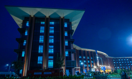 KOLKATA INDIA DECEMBER 18 2024 Infosys Development Centre building at New Town on December 18 2024 in Kolkata India Photo by Samir Jana Hindustan Timesのeditorial素材