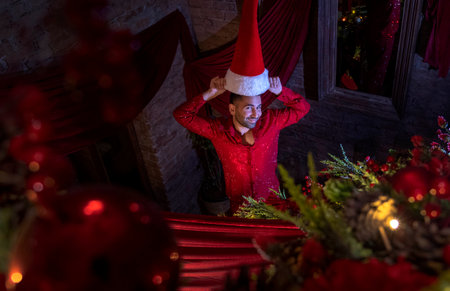 MUMBAI, INDIA - DECEMBER 21: (EDITOR'S NOTE: This is an exclusive image of Hindustan Times) Internet personality Orry (real name Orhan Awatramani) poses during an exclusive shoot with HT City for Christmas Day special, at Bandra on December 21, 2024 in Muのeditorial素材