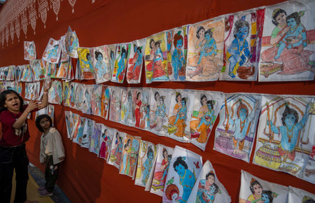 MUMBAI,  INDIA - JANUARY 12: Mumbaikars take part in the Hindu Spiritual and Service Mela 2025のeditorial素材
