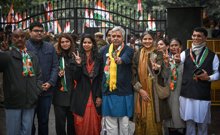 NEW DELHI INDIA JANUARY 16 2025 Sandeep Dikshit Candidate of Congress Party from New Delhi...