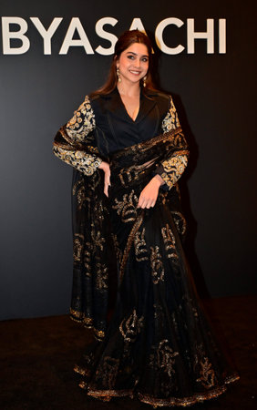 MUMBAI INDIA JANUARY 25 2025 Sharvari Wagh while celebrating 25 years of Sabyasachi at JIO World...