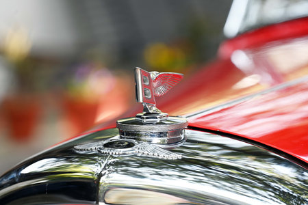 NEW DELHI INDIA FEBRUARY 11 2025 1948 Bentley Marks 6 Drophead Coupe displayed during a press conference ahead of the 11 edition of 21 Gun Salute Concours Delegance Vintage Car Show on February 11 2025 in New Delhi India Photo by Sanjeev Verma Hindustan Tのeditorial素材