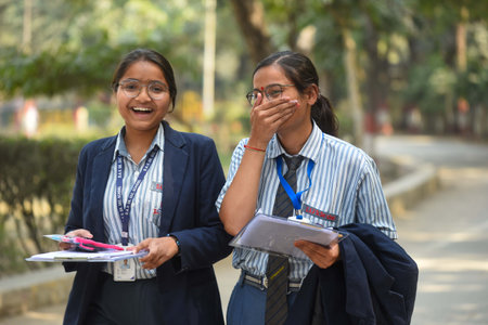 GURUGRAM, INDIA - FEBRUARY 17: Students come out after appearing in the CBSE board class 12th...