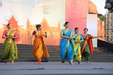 NEW DELHI, INDIA - JANUARY 28: Artistes from across India perform during the Bharat Parv 2025, at...