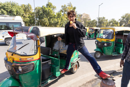 NEW DELHI, INDIA - FEBRUARY 14: (EDITOR'S NOTE: This is an exclusive image of Hindustan Times) Indian TV actor Shalin Bhanot poses during an exclusive interview with HT City, near India Gate, on February 14, 2025 in New Delhi, India. âDelhi always treatのeditorial素材