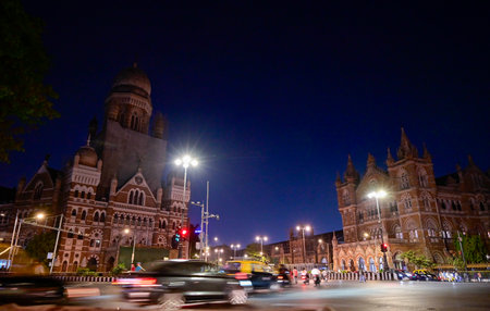 MUMBAI, INDIA - MARCH 22: A view of the Chhatrapati Shivaji Maharaj Terminus (CSMT) and Brihanmumbai...
