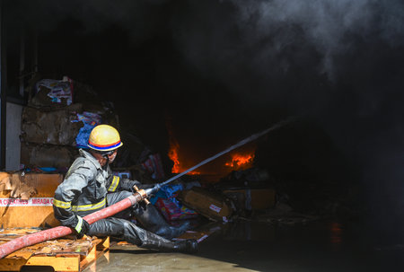 GREATER NOIDA, INDIA - MARCH 31: A massive fire broke out at a factory involved in manufacturing...