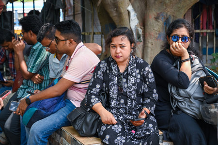 KOLKATA INDIA APRIL 3 2025 SSC candidates are in deep dejection as the Supreme Court upheld an order by the Calcutta High Court that invalidated the appointment of 25 753 teachers and non-teaching staffers in Bengal s state-run and state-aided schools in のeditorial素材