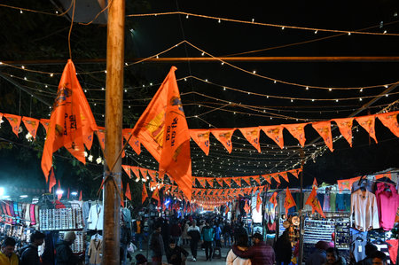 NEW DELHI, INDIA â€“ JANUARY 21: A view of decorated Janpath Market, ahead of consecration of...