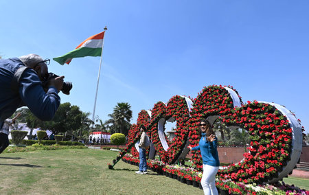 NEW DELHI, INDIA - MARCH 9: New Delhi Municipal Council (NDMC) Flower Festival inaugurated by Lt...