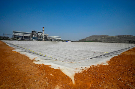 NEW DELHI, INDIA - MARCH 12:  view of the newly inaugurated engineered landfill site at Tehkhand by Delhi Lieutenant Governor Vinai Kumar Saxena and state CM Arvind Kejriwal   on March 12, 2024 in New Delhi, India.  The site was inaugurated to dispose of のeditorial素材
