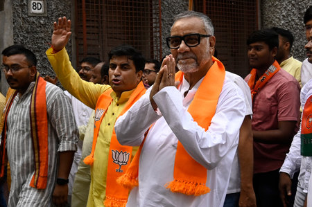 KOLKATA, INDIA - APRIL 4: Bharatiya Janata Party (BJP) candidate for Kolkata North constituency...