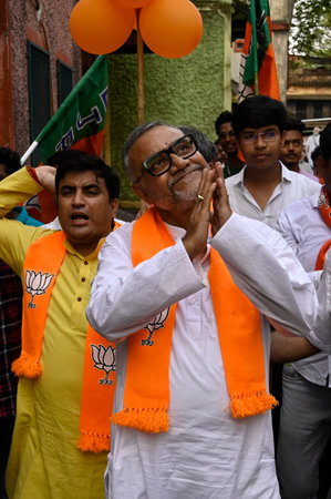 KOLKATA, INDIA - APRIL 4: Bharatiya Janata Party (BJP) candidate for Kolkata North constituency...