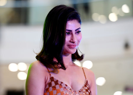 NOIDA, INDIA - APRIL 9:  Bollywood actress Mouni Roy during an event at DLF Mall in sector 18, in Noida, India, on Tuesday, April 09, 2024. (Photo by Sunil Ghosh/Hindustan Times)のeditorial素材