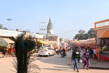 AYODHYA, INDIA - DECEMBER 22: A view near the Dashrath Mahal after road widening on December 22,...