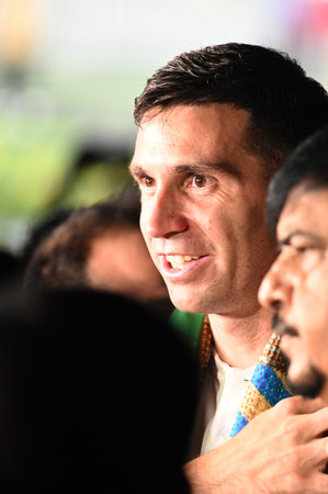 KOLKATA, INDIA - JULY 3: Golden Glove winner of 2022 FIFA World Cup Argentine Goalkeeper Emiliano...