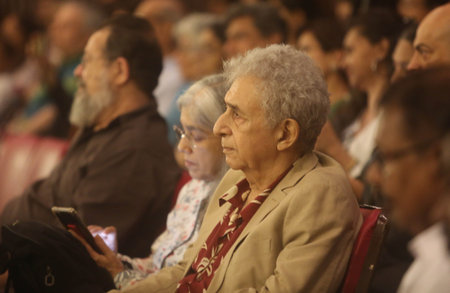 MUMBAI, INDIA â€“ JULY 26: Bollywood actor Naseeruddin Shah during the felicitation ceremony...
