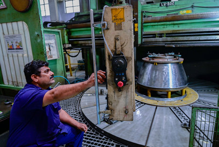 MUMBAI, INDIA - JULY 10: Production facility of Godrej Aerospace of  Godrej & Boyce at Vikhroli on July 10, 2023 in Mumbai, India. Godrej & Boyce, the flagship company of the Godrej Group, said that its business arm Godrej Aerospace has supplied critical のeditorial素材
