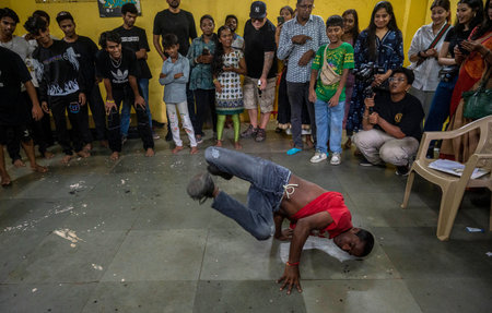 MUMBAI, INDIA - JULY 15: Bollywood singer Badshah visited the Dharavi Dream Project and launched a...