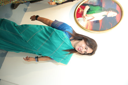 NEW DELHI INDIA MAY 23 2023 Meenakshi Lekhi Minister of State for External Affairs and Culture during the opening of an Italian art exhibition titled The Grand Italian Vision the ongoing showcase features an anthology of 70 masterpieces from the Farnesinaのeditorial素材