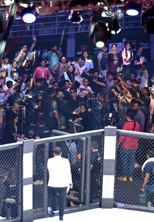 NOIDA INDIA JULY 2 2023 Actor Tiger Shroff in the Matrix Fight Night a Saturday night event held at...
