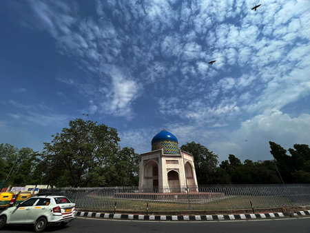 NEW DELHI INDIA JUNE 17 2023 A view of cloudy sky near Nizamuddin a day after rain in the capital on...