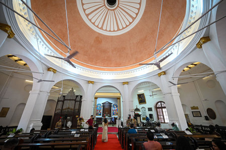 NEW DELHI, INDIA â€“ AUGUST 6: A view inside the newly renovated and restored 187 year old St...