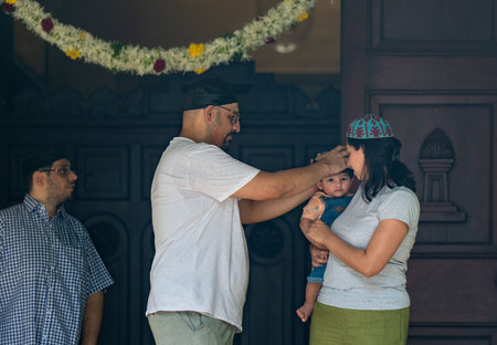 MUMBAI, INDIA - AUGUST 16:  Parsi community people visit a fire temple on the occasion of Navroz,...