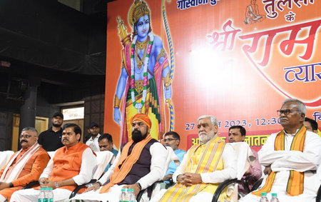 PATNA, INDIA â€“ AUGUST 27: Union Minister Ashwini Kumar Choubey with Bihar BJP president...