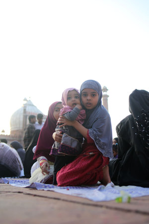 SRINAGAR INDIA APRIL 2 2023 People in large numbers gathered at Jama Masjid to offer prayer and break their fast during the ongoing Holy Month of Ramadan on April 2 2023 in Srinagar India Ramadan also known as Ramzan Ramazan or Ramzaan is the holiest montのeditorial素材