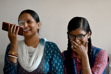 NOIDA INDIA APRIL 25 2023 Students celebrate after UP board class 10th and 12th results were declared at Rajkiya Balika Inter College in sector 51 on April 25 2023 in Noida India Photo by Sunil Ghosh Hindustan Timesのeditorial素材