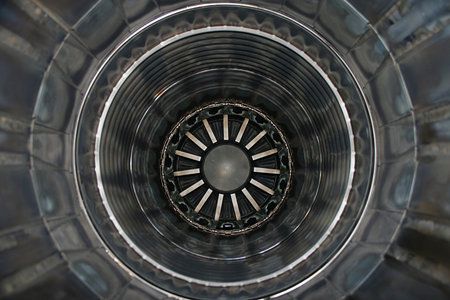 Inside a jet engine
