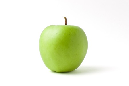 Green apple, isolated on white backgroundの写真素材