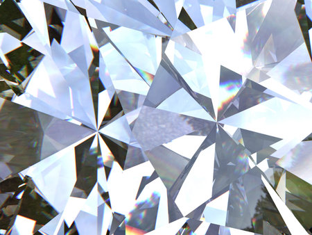 layered texture triangular diamond or crystal shapes background. 3d rendering model
