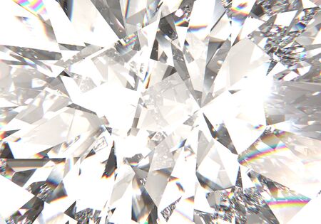 Realistic diamond texture close up, 3D illustration.の写真素材