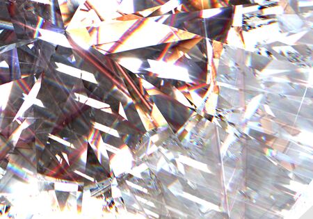 realistic wonderful rainbow diamond texture closeup, 3d illustration.の写真素材