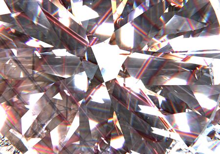layered triangular macro diamond shapes with a small diamond over them. 3d rendering modelの写真素材