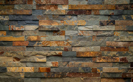 Texture of marble facing bricks chippedの写真素材