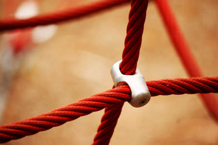 Red Rope crossingの写真素材
