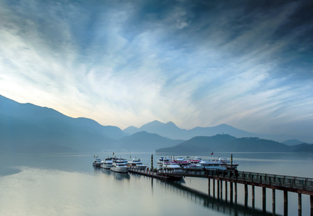 Sun Moon Lake, Nantou, Taiwanの写真素材