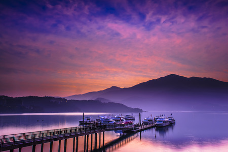 Sun Moon Lake, Nantou, Taiwanの写真素材