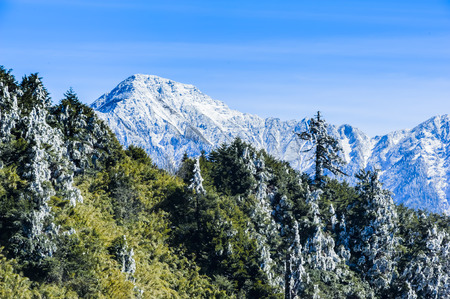The Last Light over Hehuan Ranges, Taroko National Park, Taiwanの写真素材