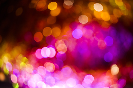 Decorative neon lights in soft focus.のeditorial素材