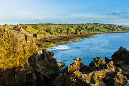 Beautiful natural landscape coast rocks and skyのeditorial素材