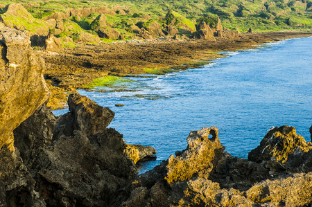 Beautiful natural landscape coast rocks and skyの写真素材