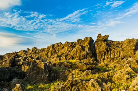 Beautiful natural landscape coast rocks and skyの写真素材
